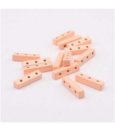 Perle Emaillee Fine Rectangle PECHE CLAIR