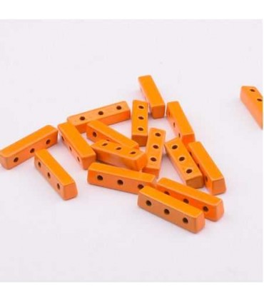 Perle Emaillee Fine Rectangle ORANGE