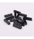 Perle Emaillee Fine Rectangle Noir