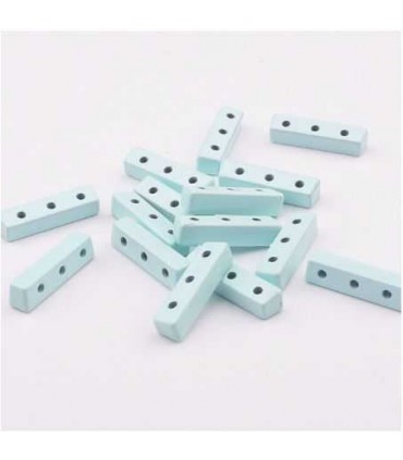 Perle Emaillee Fine Rectangle Menthe