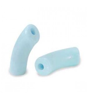 Perles acryliques Gros Tube BLEU CLAIR