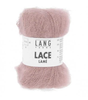 LANG YARNS   Lace Lame Vieux Rose