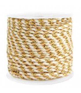 Fil de Coton tresse OR et BLANC