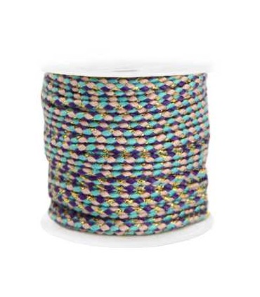 Fil de Coton tresse OR BLEU et VIOLET