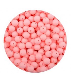 Perles en silicone 12mm Rose Clair