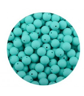 Perles en silicone 12mm BLEU CARAIBES