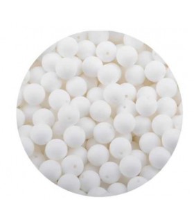 Perles en silicone 12mm BLANC