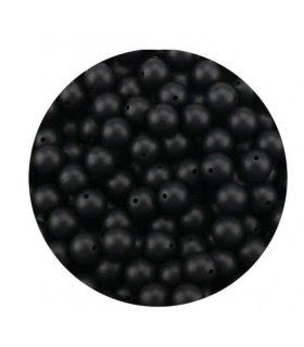 Perles en silicone 12mm Noir