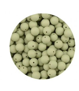 Perles en silicone 12mm KAKI