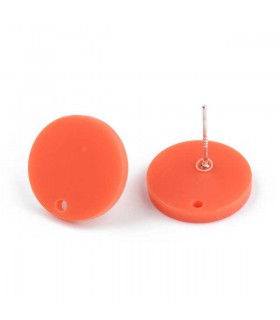 Boucle oreille Ronde 15mm ORANGE