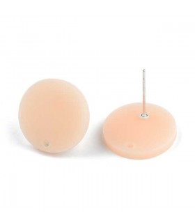 Boucle oreille Ronde 15mm Nude