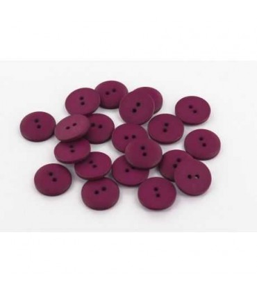 Bouton Couture Polyester Mat 12mm LIE DE VIN