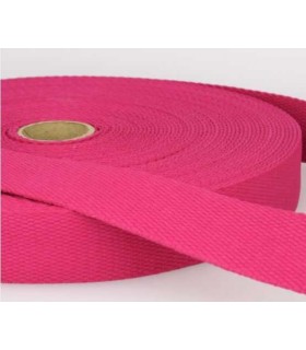 Sangle a sac Coton - 30mm fuschia