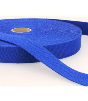Sangle a sac Coton - 30mm BLEU ROI