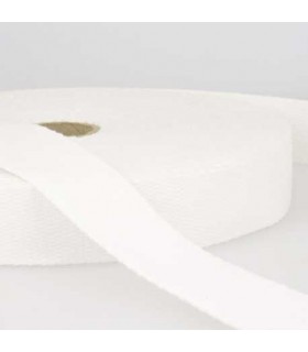 Sangle a sac Coton - 30mm BLANCHE