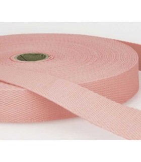 Sangle a sac Coton - 30mm Rose Pale