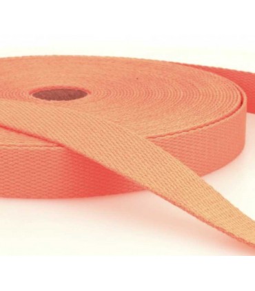 Sangle a sac Coton - 30mm Saumon