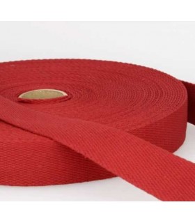 Sangle a sac Coton - 30mm ROUGE