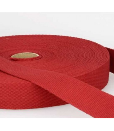 Sangle a sac Coton - 30mm ROUGE