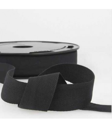 Serge de Coton 11mm Noir