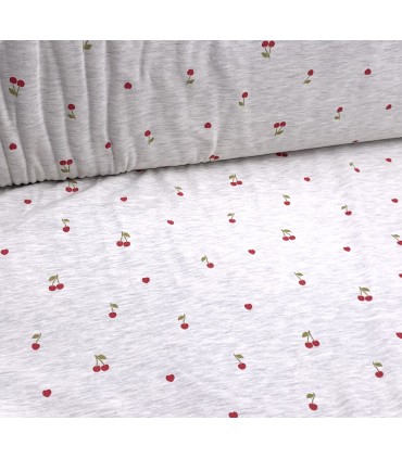 POPPY : Jersey chiné - CHERRIES