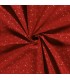Popeline de Coton d’étoile de Noël ROUGE