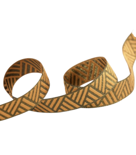Ruban Géométrique Chevrons - MOUTARDE