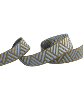 Ruban Géométrique Chevrons - BLEU LAVENDE