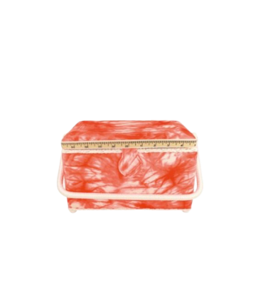 Boite à Couture rectangulaire Tie and Dye CORAIL