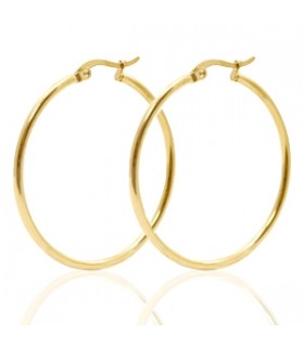 Boucles d'oreilles créoles 40mm - DORÉ