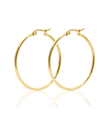 Boucles d'oreilles créoles 40mm - DORÉ