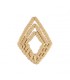 Pendentifs en rotin losange 50 mm - Beige natural