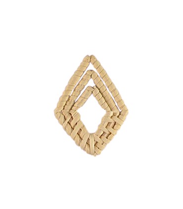 Pendentifs en rotin losange 50 mm - Beige natural