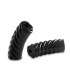 Perles acryliques Gros Tube Torsadé NOIR