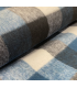 Flannelle de laine à carreaux PÉTROLE GRIS BLANC NOIR