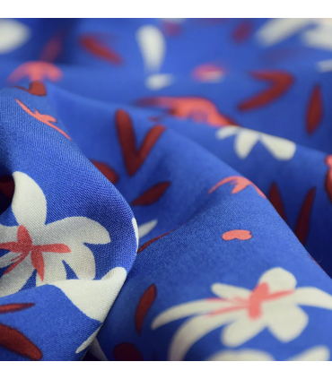 COUSETTE : viscose Dalhia - bleu