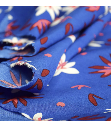 COUSETTE : viscose Dalhia - bleu