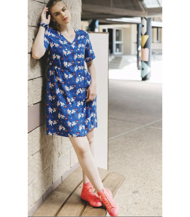 COUSETTE : viscose Dalhia - bleu