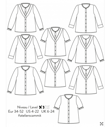 ATELIER SCÄMMIT : blouse DIAPASON