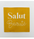 Étiquette tissée à coudre : Salut Beauté - Safran
