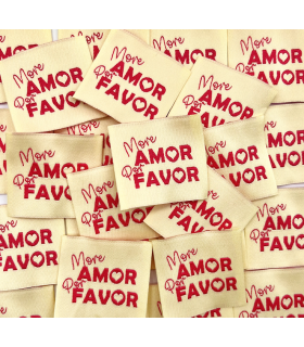 Étiquette tissée à coudre : Mor Amor Por Favor