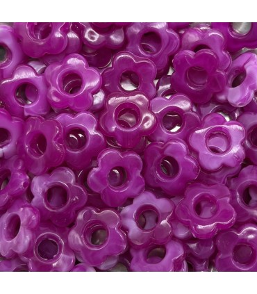 PENDENTIF EN ACÉTATE FLEUR 15MM - VIOLET