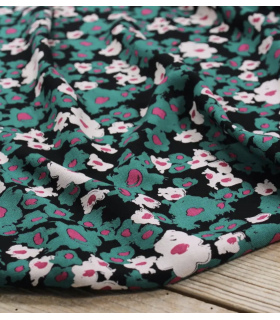 ÉGLANTINE ET ZOÉ : Sergé de Viscose CARLOTA Noir Réglisse