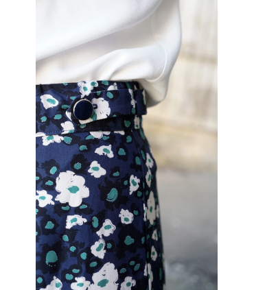 ÉGLANTINE ET ZOÉ : Sergé de Viscose CARLOTA Bleu Atlantique