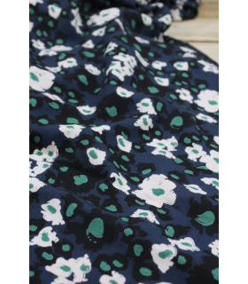 ÉGLANTINE ET ZOÉ : Sergé de Viscose CARLOTA Bleu Atlantique