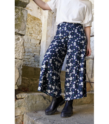 ÉGLANTINE ET ZOÉ : Sergé de Viscose CARLOTA Bleu Atlantique