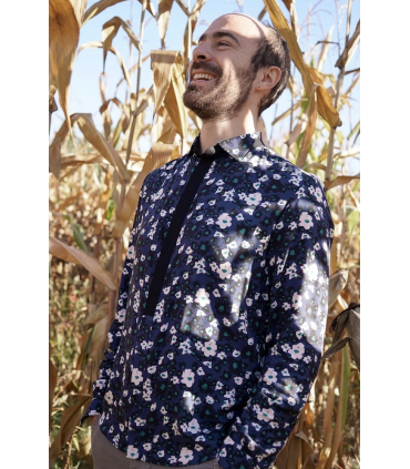 ÉGLANTINE ET ZOÉ : Sergé de Viscose CARLOTA Bleu Atlantique