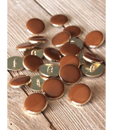 ÉGLANTINE et ZOÉ : Bouton Bottines CHIC 10mm CARAMEL