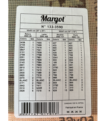 Margot : Canevas chat derrière les carreaux