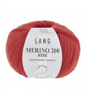 LANG YARNS MERINO 200 BEBE Rouge